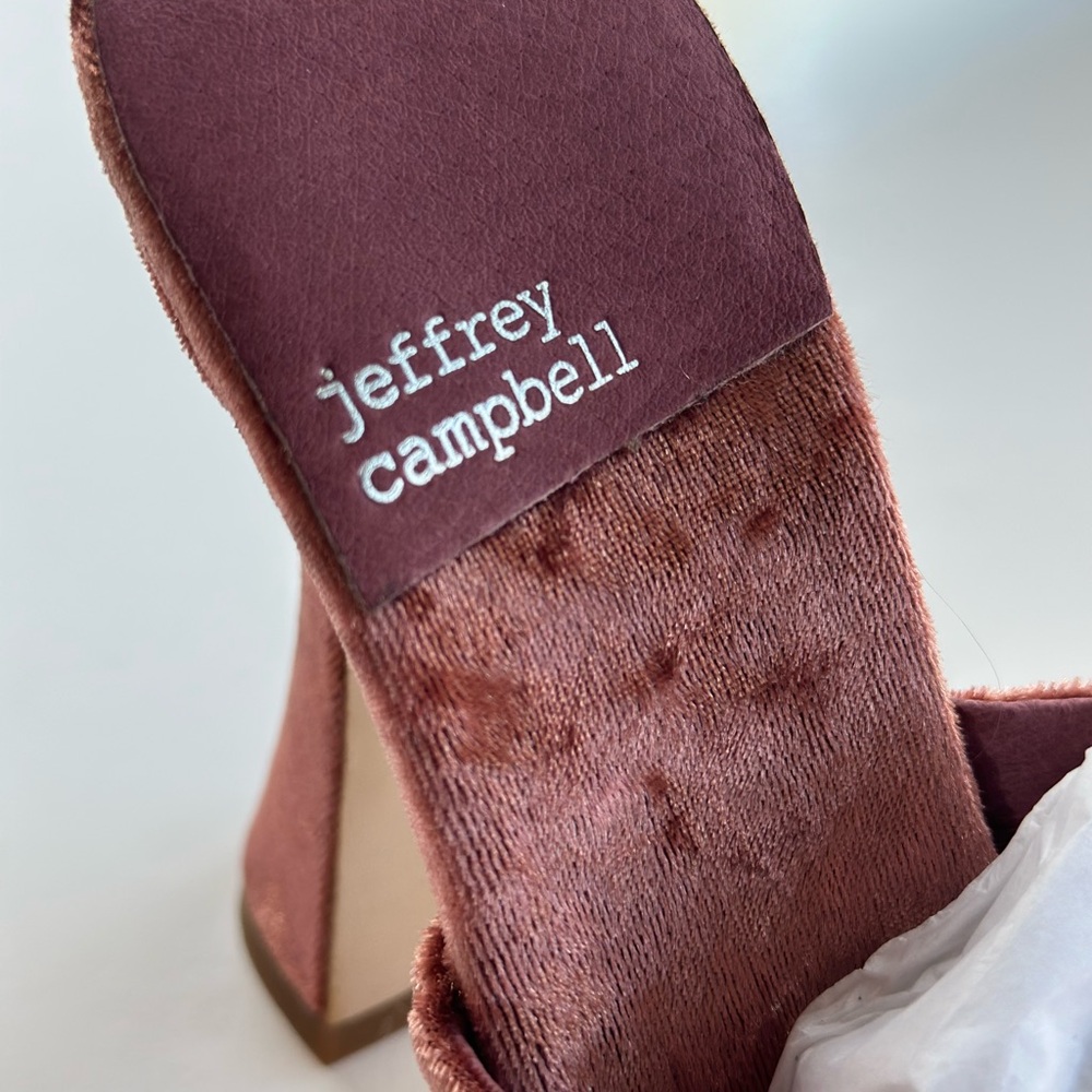 *sold* NEW IN BOX Jeffrey Campbell “Hollywood” Heels in Crushed Pink Velvet.